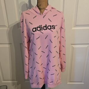 Adidas Light Pink Logo Hoodie Dress/Tunic